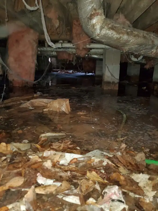 Crawl space flood assessment for Commercial Water Damage Restoration in Stone Ridge